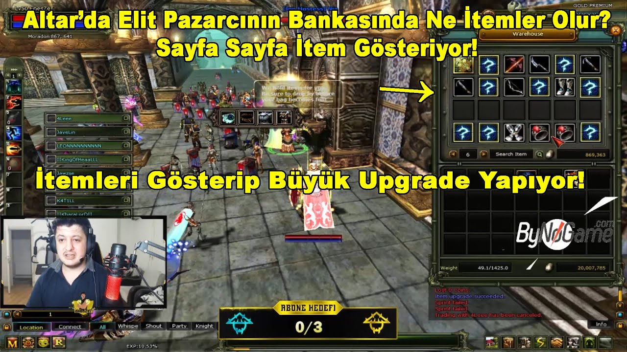 Altarın Elit Pazarcısı EnesZet - Bankadaki İtemleri Gösterip Büyük Upgrade Yapıyor! | Knight Online