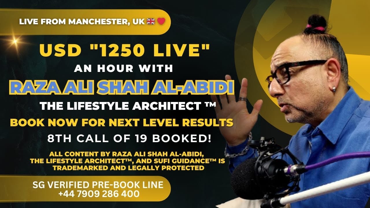USD 1250 Live Podcast No: 1225 | Raza Ali Shah Al-Abidi The Lifestyle Architect™