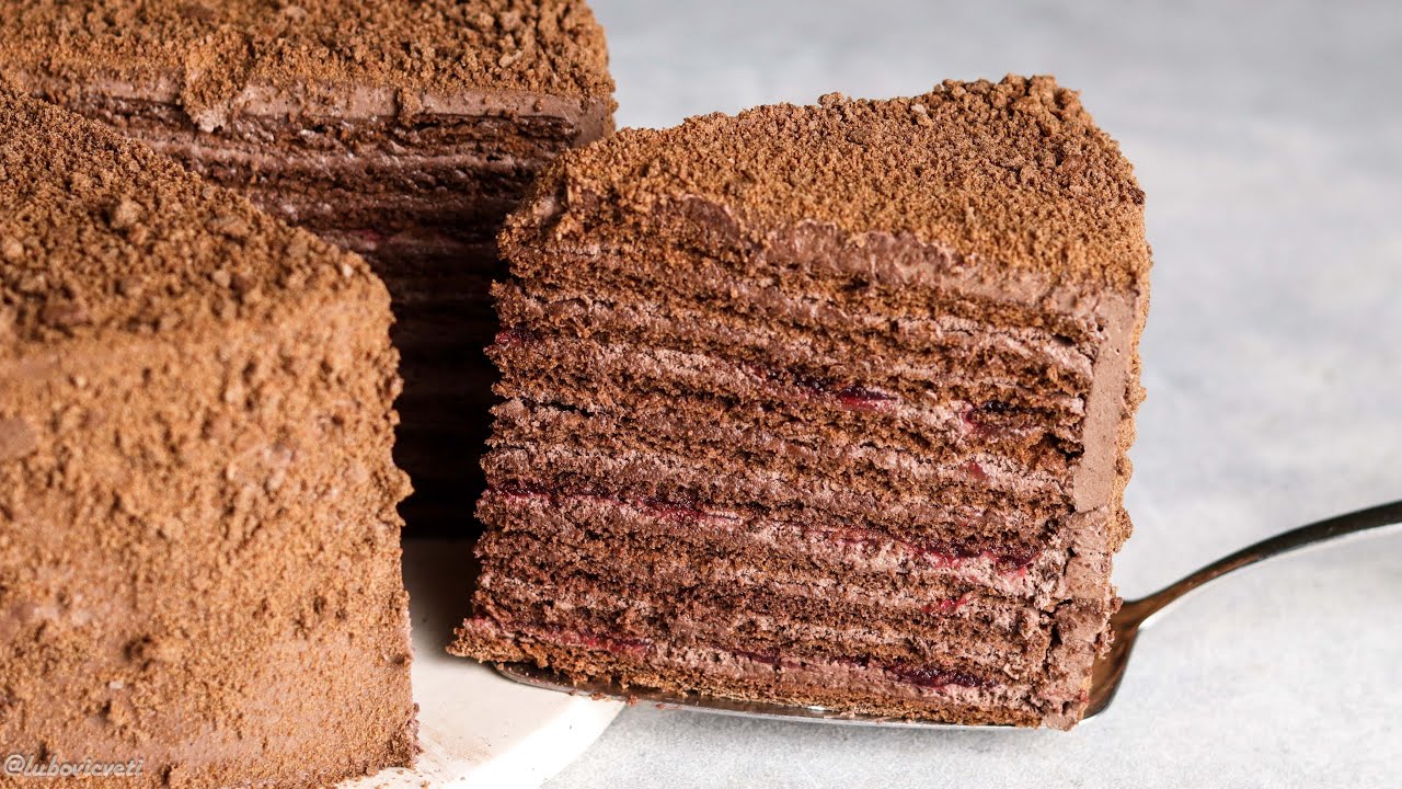 Шоколадный МЕДОВИК с вишней/ Рецепт МЕДОВИКА/ Самый вкусный ШОКОЛАДНЫЙ МЕДОВИК