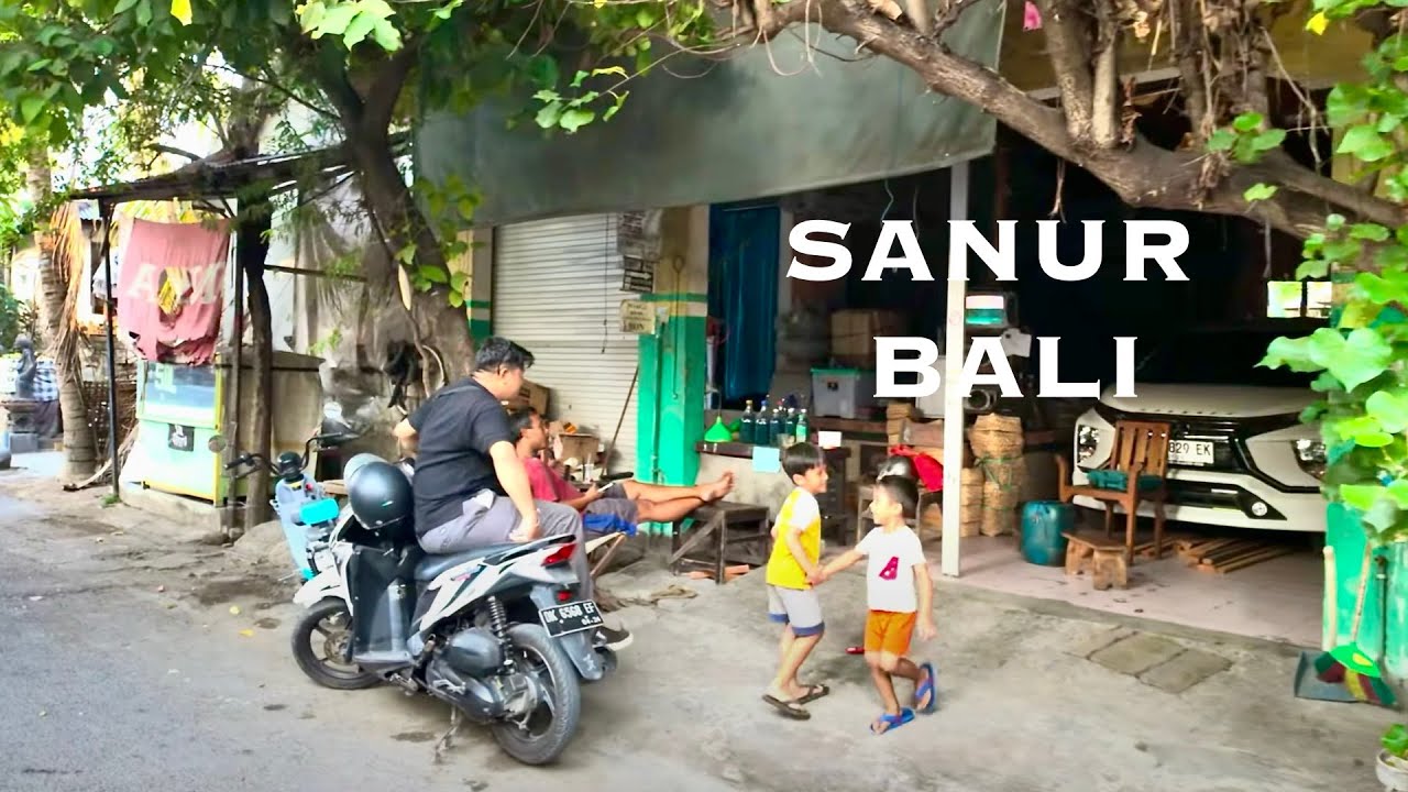 Sanur - my favorite place in Bali - walking through Sanur (Street side, beach side, day and evening)