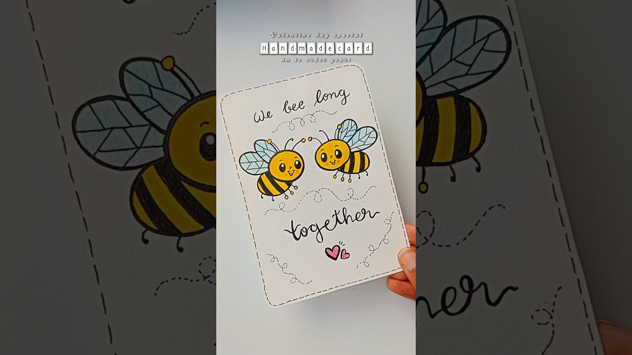 Valentine Day Special 💌 Cute Handmade Love Card 🐝 | Best Gift for Couples 