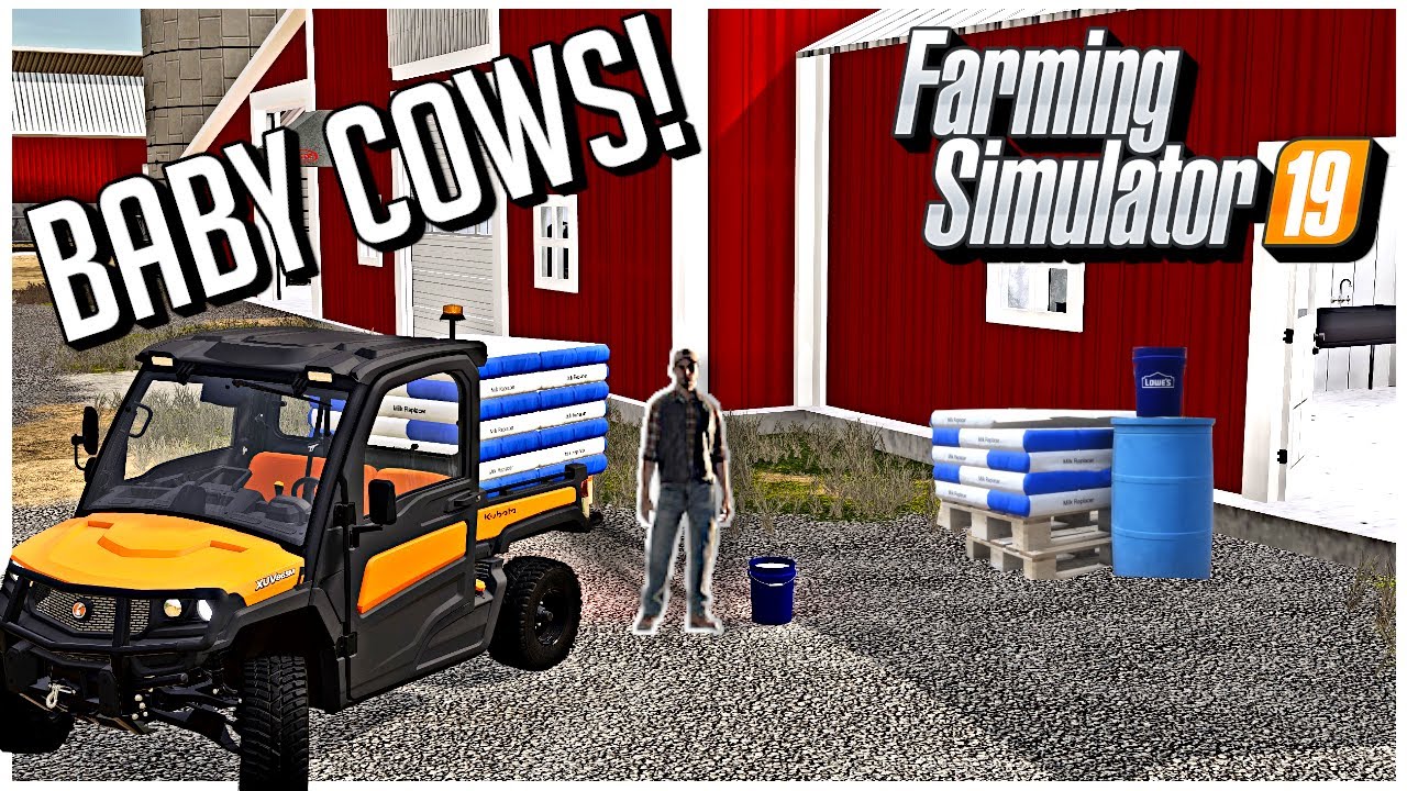 FEEDING CALVES ON THE KUBOTA DAIRY FARM | FARMING SIMULATOR 19
