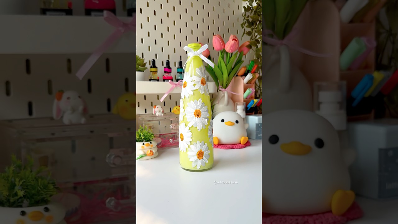 Bottle Art #diy #craft #shortviral #artshorts #bottleart #acrylicpainting