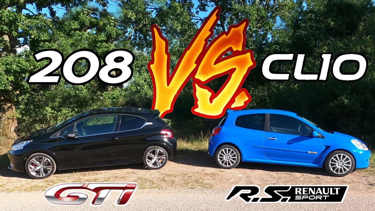 CLIO 3 RS vs 208 GTI ! 🏁 CE NE SONT PAS DES VOITURES DE LIGNES DROITES !