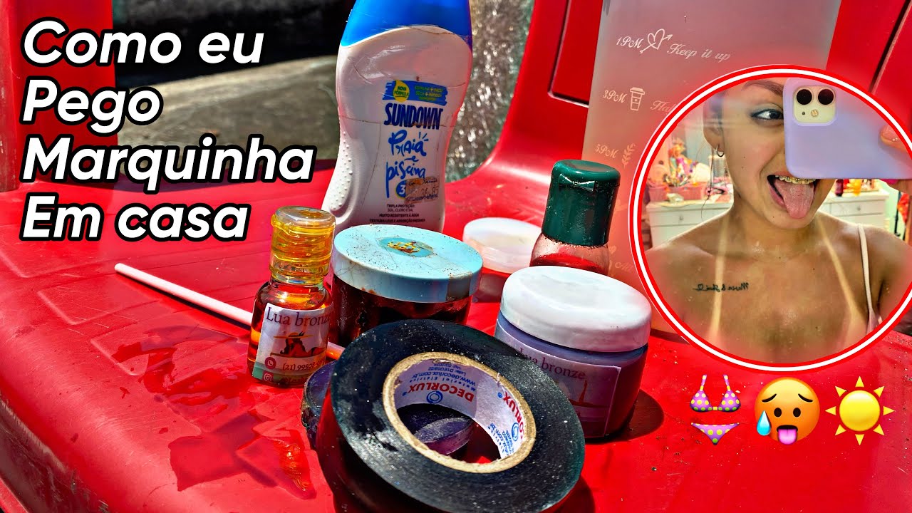Como eu faço minha marquinha em casa☀️👙🥵