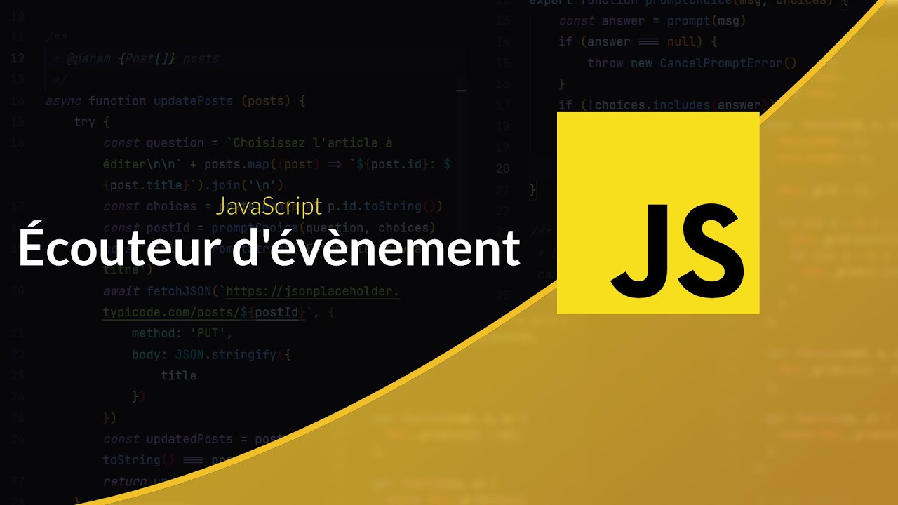 JavaScript côté navigateur : Les écouteurs d'évènements
