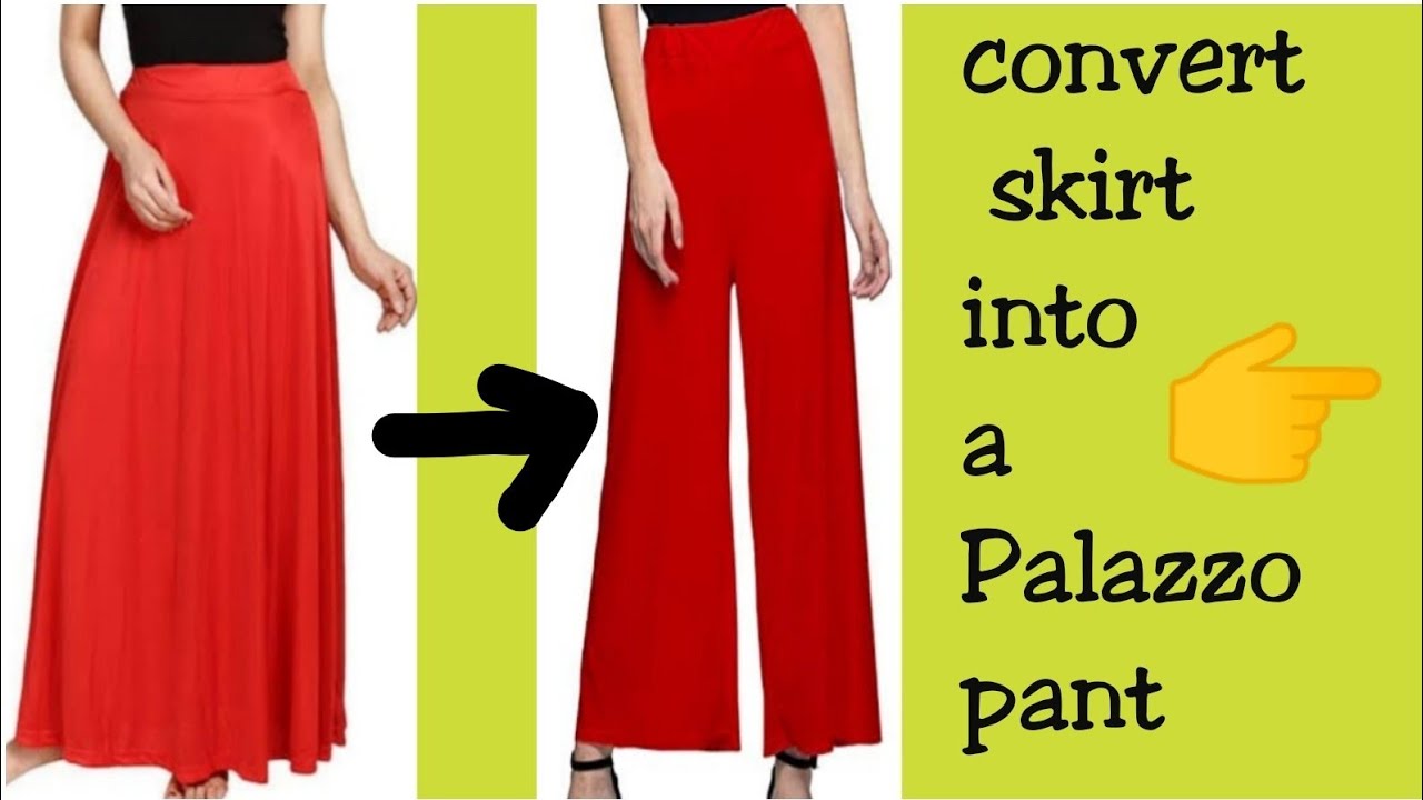 |Learn how to convert a skirt into a Palazzo pant easily at home|Palazzo pant|Palazzo pant making|