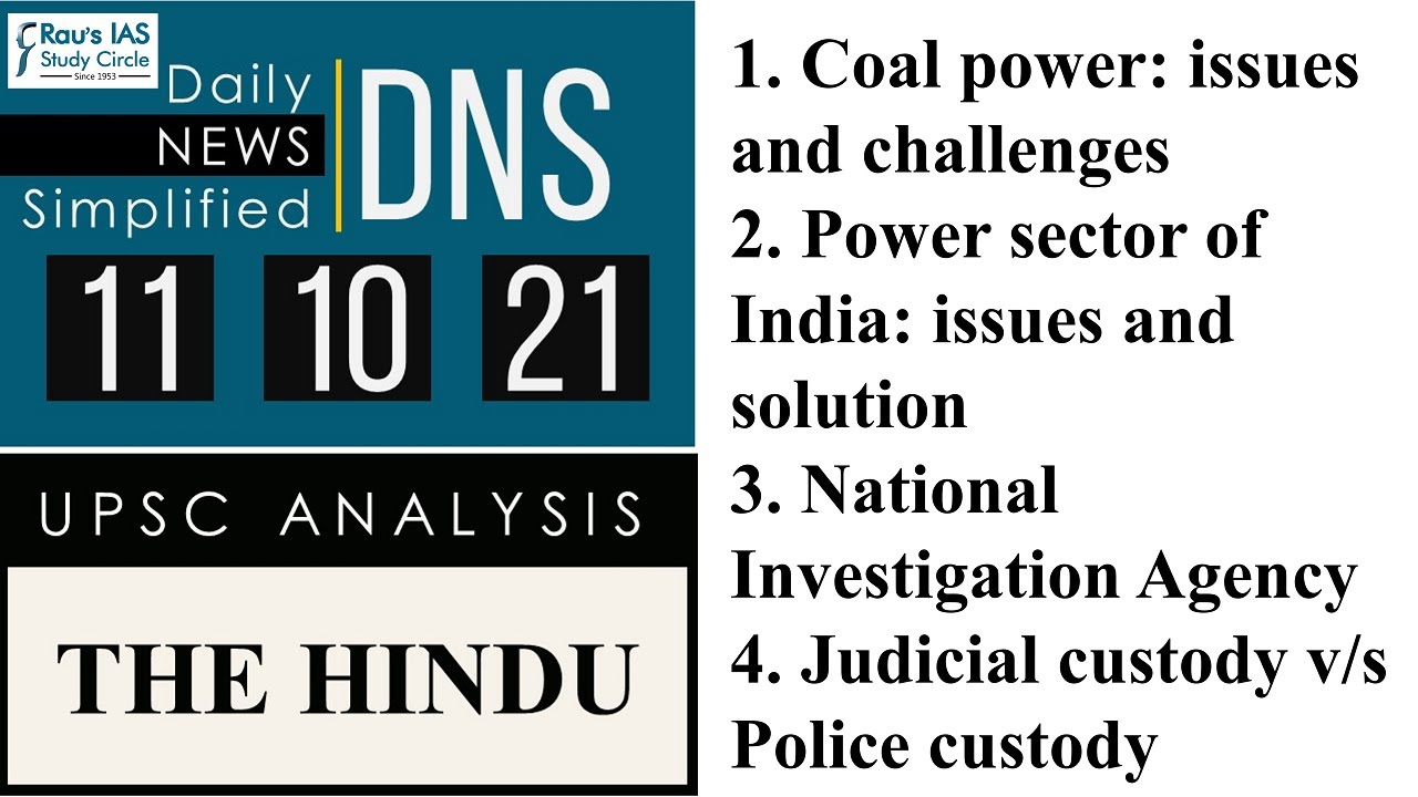 THE HINDU Analysis, 11th October, 2021 (Daily Current Affairs for UPSC IAS) – DNS