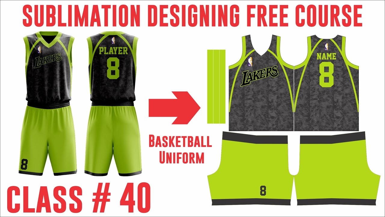 Class# 40 Sublimation designing course | basketball uniform design