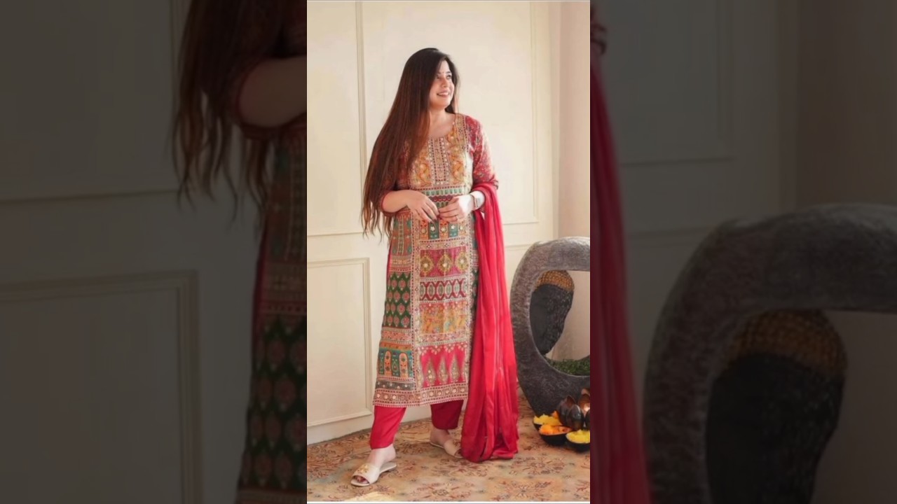 Pencil pants kurti set for women 💗#fashion #kurtaset