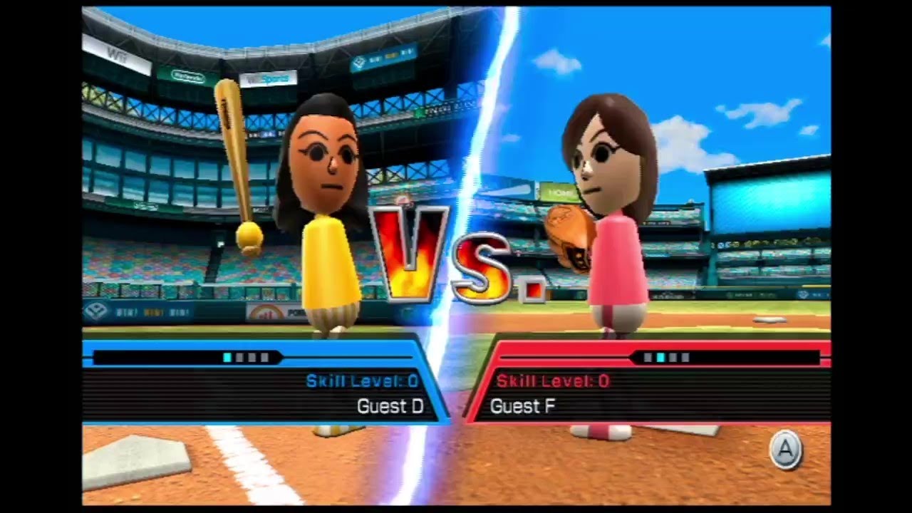 Wii Sports - Baseball - Guest D vs Guest F