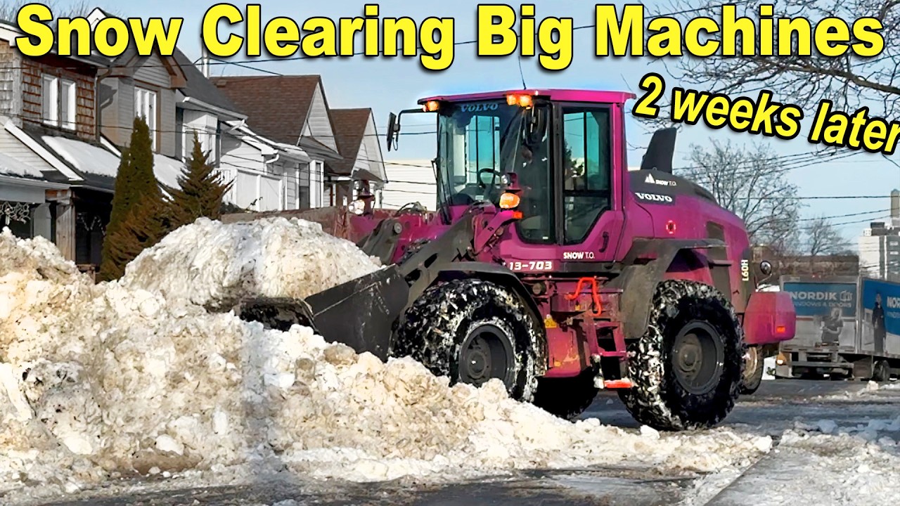 Snow Removal Operation in Toronto Canada after Record Snowfall