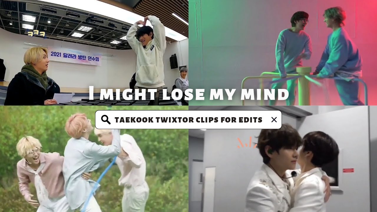 taekook twixtor clips for edits | i might lose my mind | vkook clips for edits| taekook of bts
