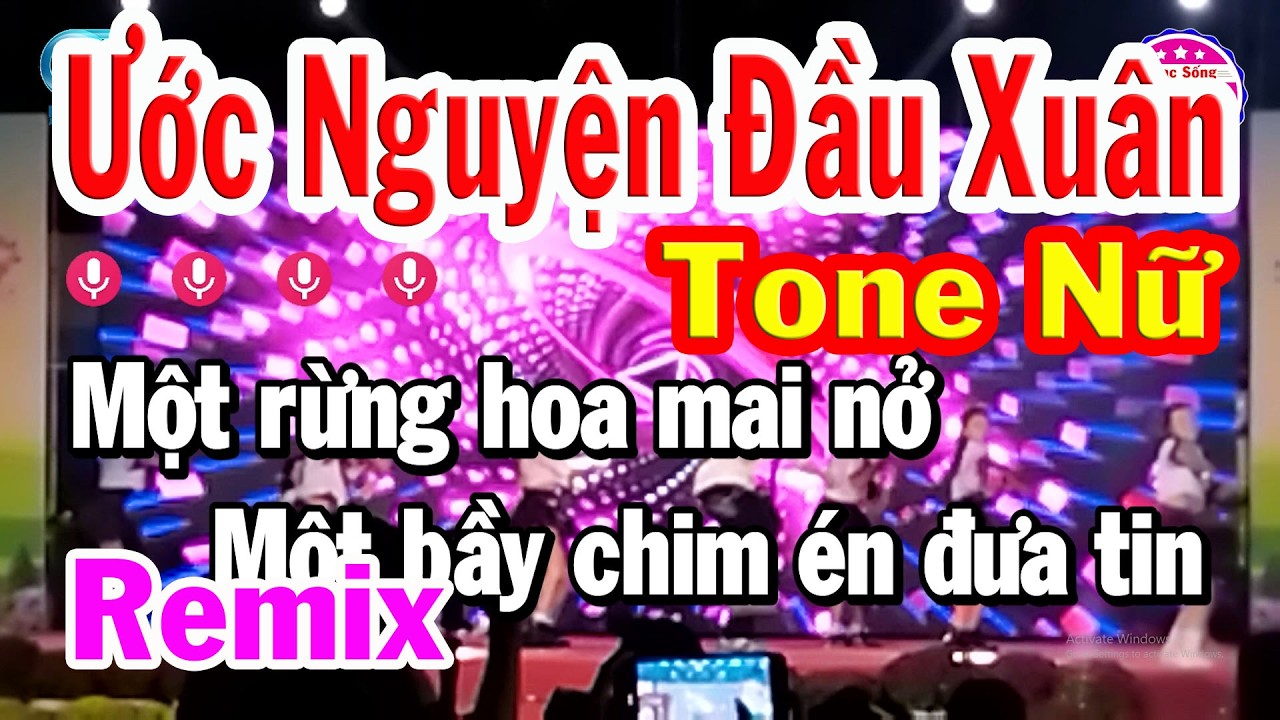 Ước Nguyện Đầu Xuân Karaoke Remix Tone Nữ Nhạc Xuân Dễ Hát Nhất 2026 | Nhạc Sống Cẩm Yến