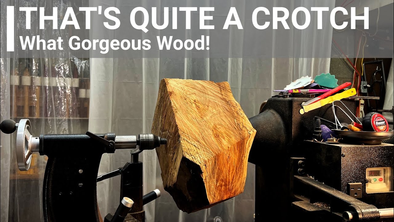 Woodturning - Gorgeous Crotchwood Bowl with Natural Edge and Amazing Color