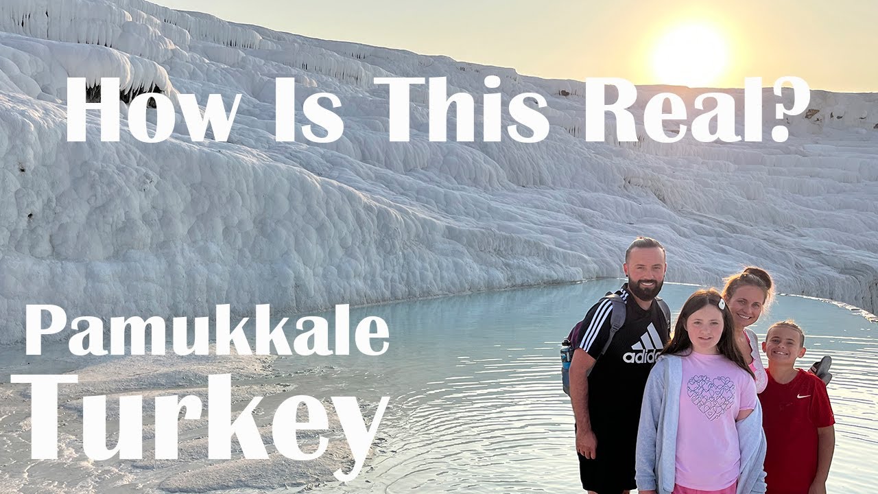 HOW IS THIS REAL? 😍 PAMUKKALE TURKEY WHITE COTTON CASTLE - FAMILY TRAVEL 🌍