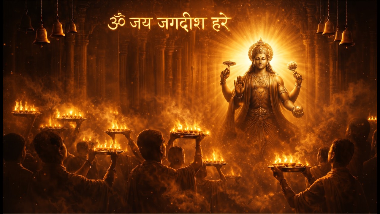आँखें बंद करें और सुनें 🙏 ॐ जय जगदीश हरे | भक्त जनों के संकट क्षण में दूर करे