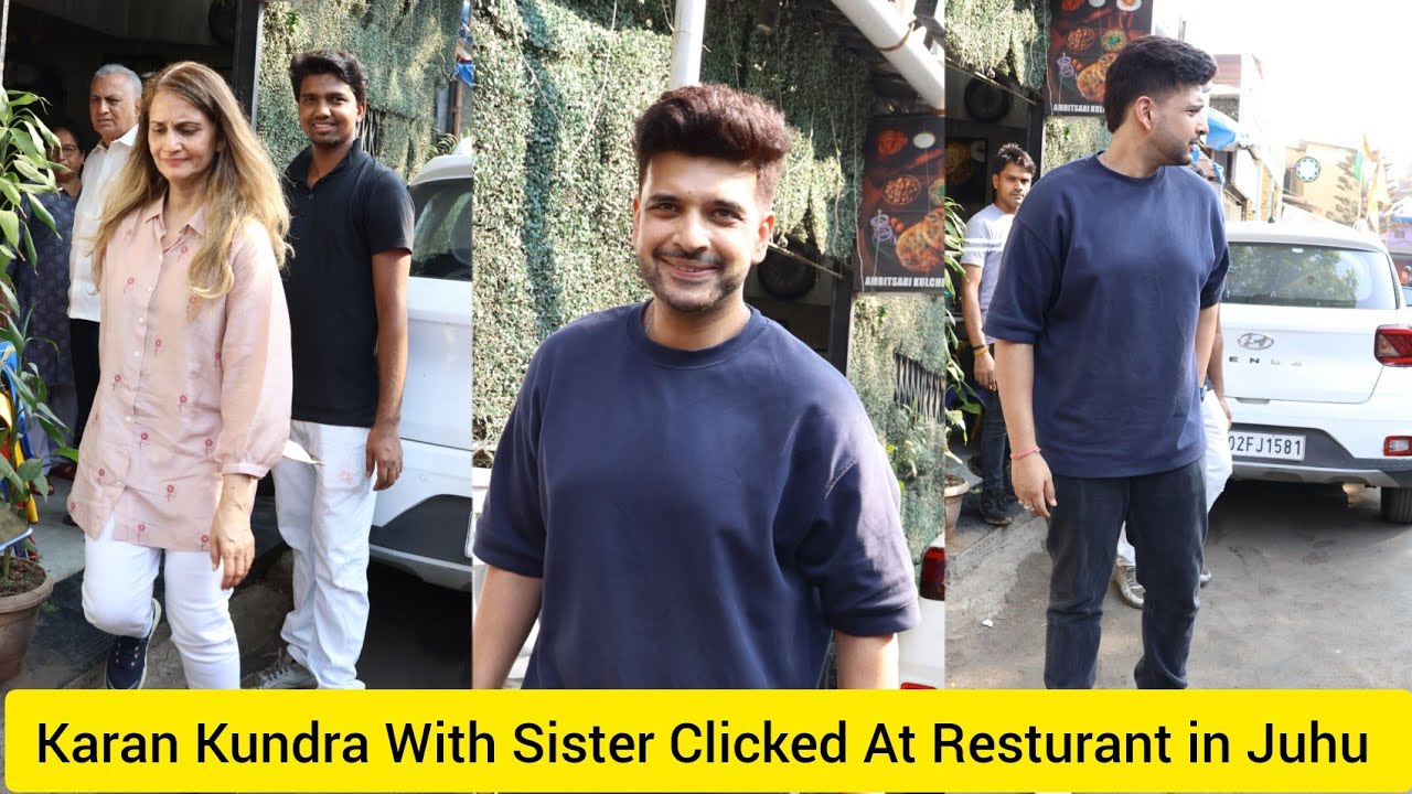 Karan Kundra With Sister Clicked At Resturant in Juhu Today Family Time ❤️