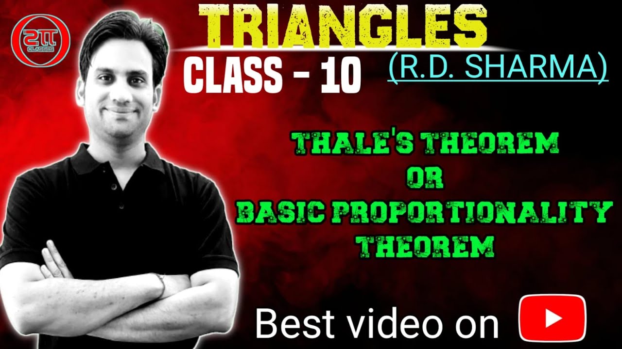 Thale's Theorem or Basic Propotionality Theorem | Class 10 Maths Triangles