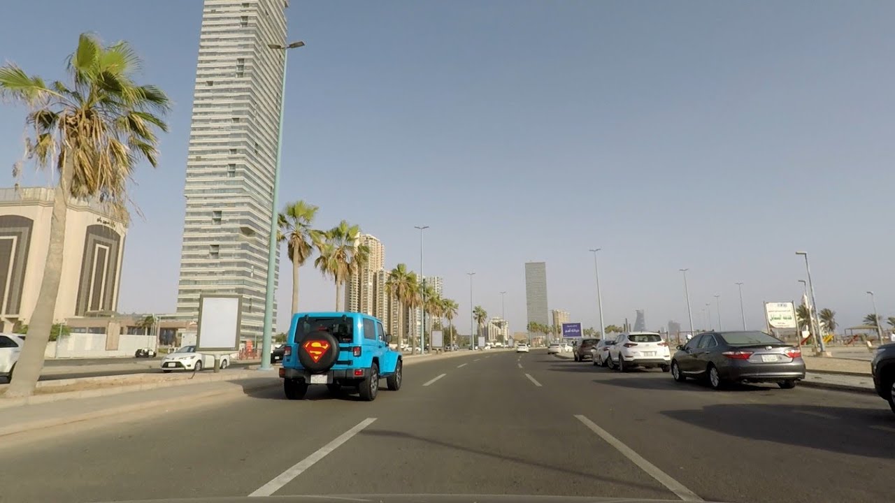 جولة طريق كورنيش جدة الجزء3 مسجد الرحمة حي الشاطئ