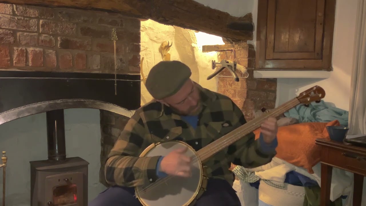 Half shaved on a deep rim banjo with nylgut minstrels