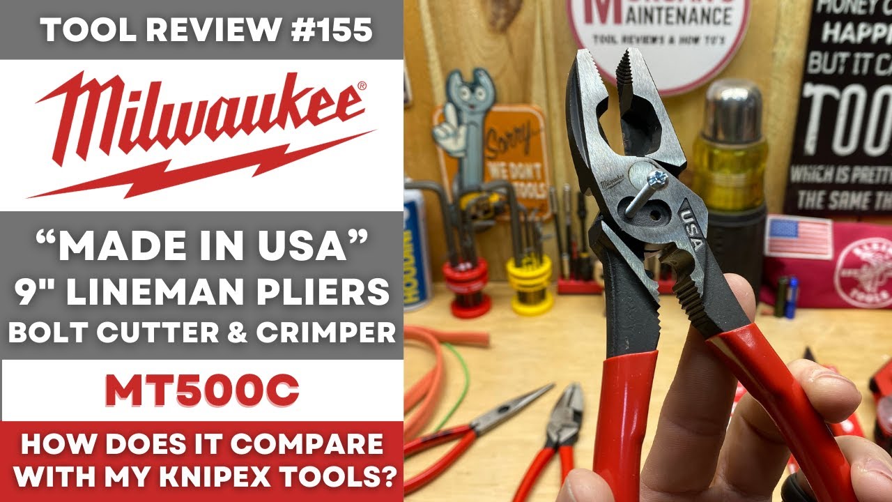 MILWAUKEE, сделано в США, Lineman's с обжимными клещами и болторезом #инструменты #milwaukee #too...