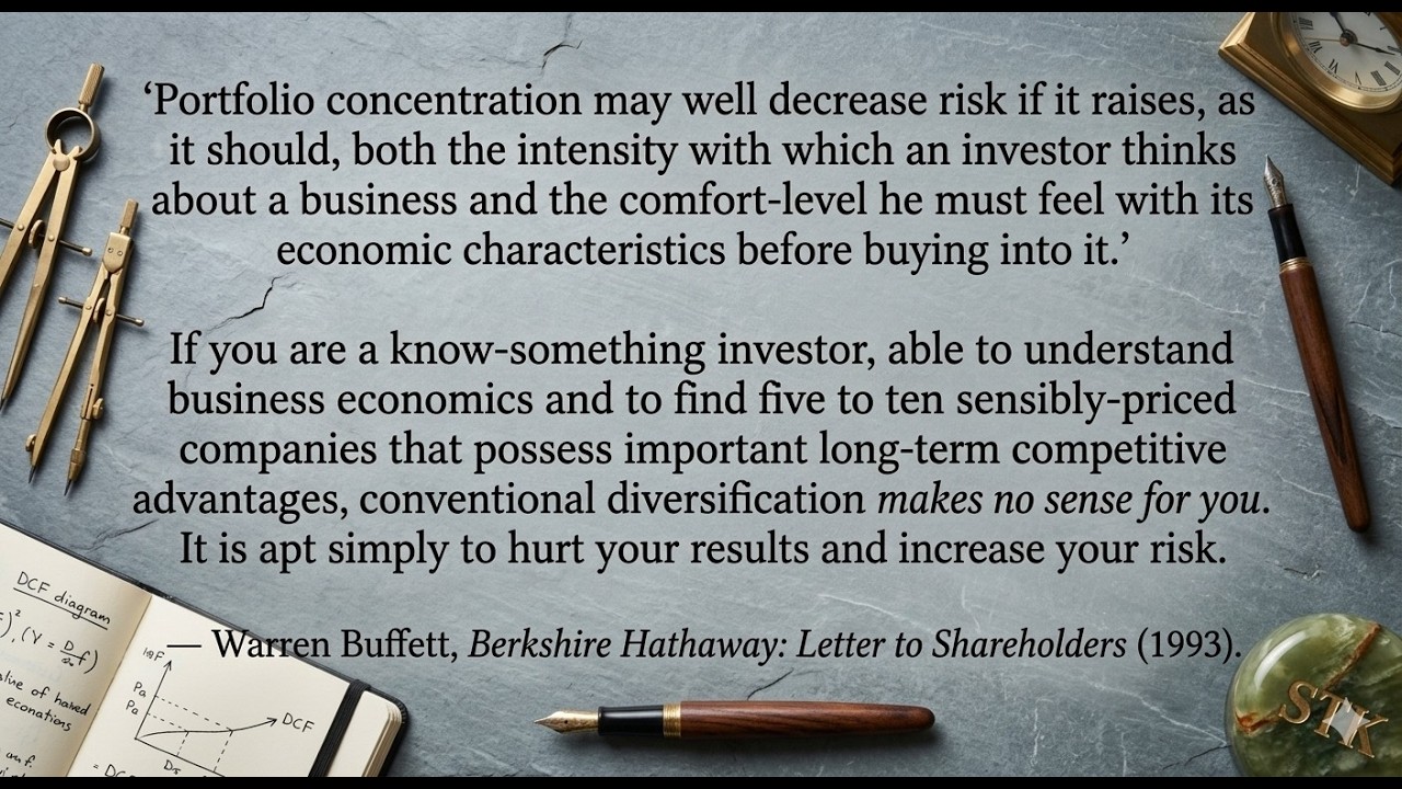 Warren Buffett and Diversification (it's protection against ignorance, but educated Focus is better)