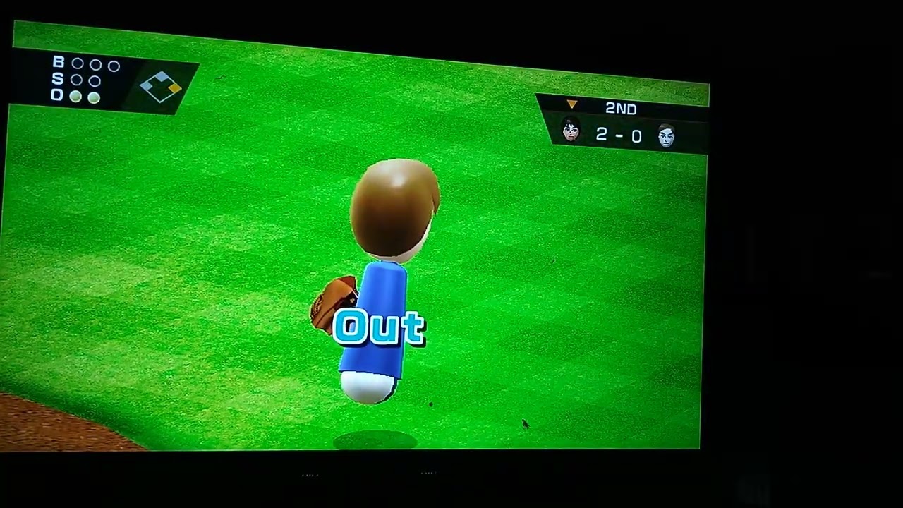 Wii baseball against my friend! (I'm team red)