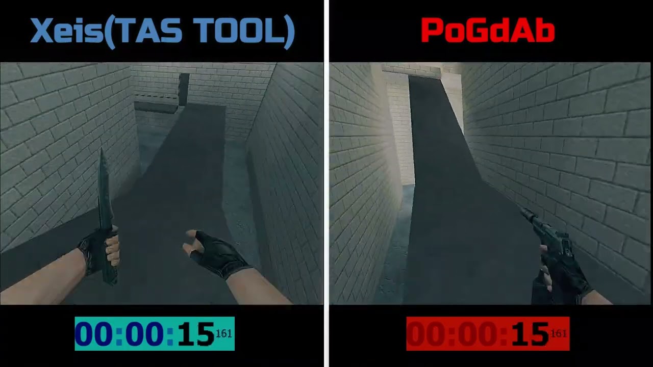 CS 1.6 : #DeathrunBattle Xeis [TAS] 🆚 PoGdAb On deathrun_4life_final