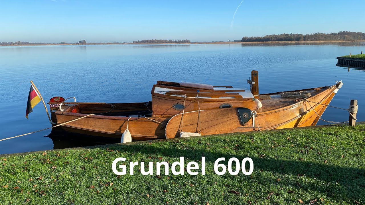 A traditional shallow-draft sailing boat