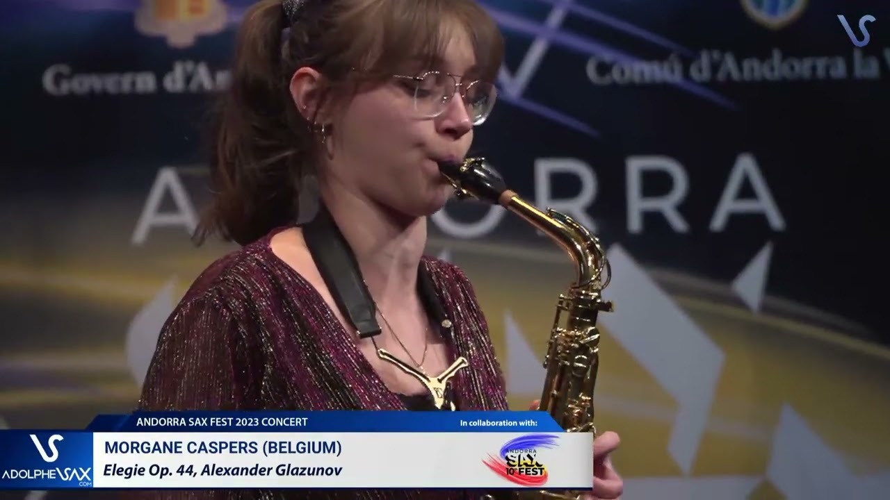 ANDORRA SAX FEST 2023: Morgane Caspers (Belgium) plays Elegie Op. 44, Alexander Glazunov