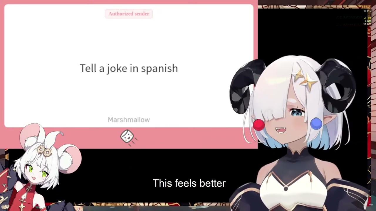 Zynoa tells a joke in Spanish.