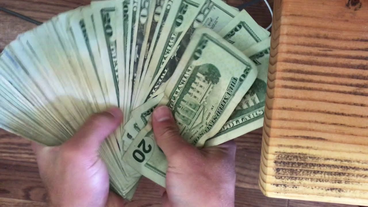 Counting $4,000 In Cash In 20 Dollar Bills- Money Motivation ASMR CLOSE UP