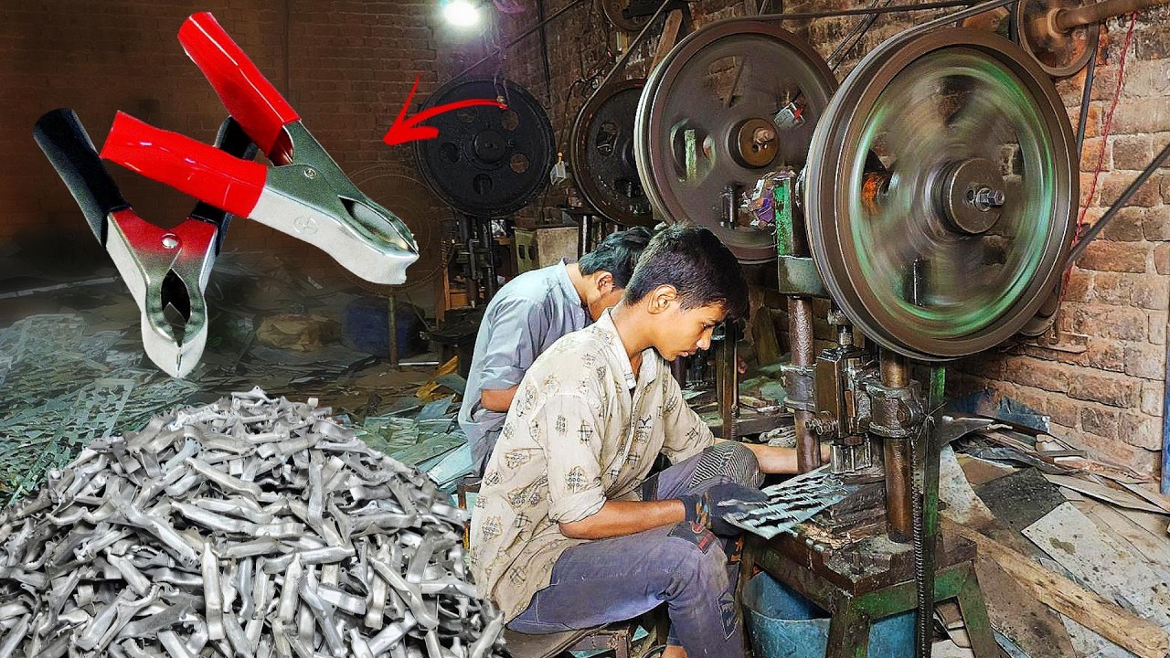 Process of Mass Producing Battery Alligator Clips | How Battery Clips are Made inside Factory