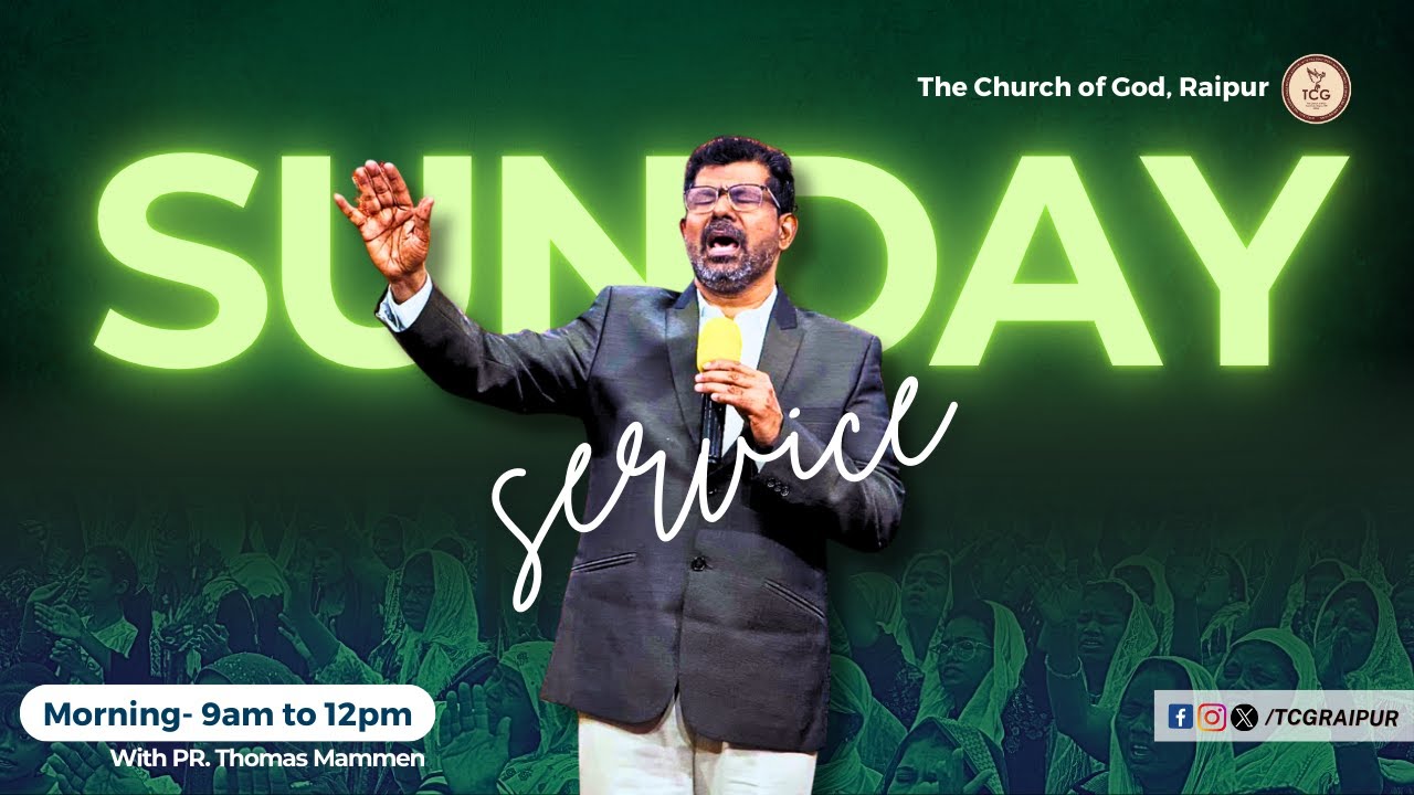 Live Sunday Service from The Church of God, Raipur |  Feb 15 , 2026 |