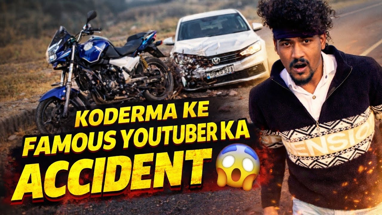 “Koderma Ke YouTuber Ka Bhayanak Accident | Bike vs Pickup 😱”