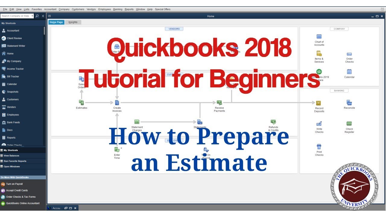 Учебник по QuickBooks 2018 для начинающих &mdash; как создать смету
