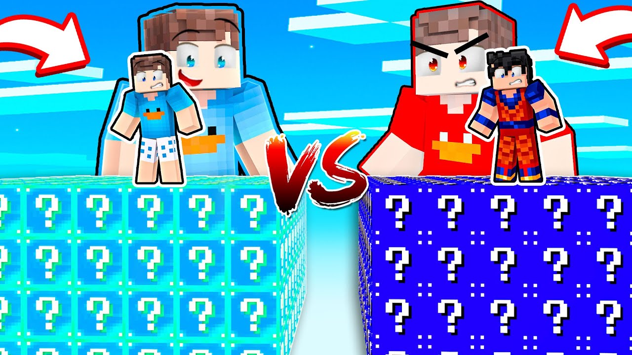 BETO VS DAVI: DESAFIO CUBO DE LUCKY BLOCK DO BETO NO MINECRAFT!!