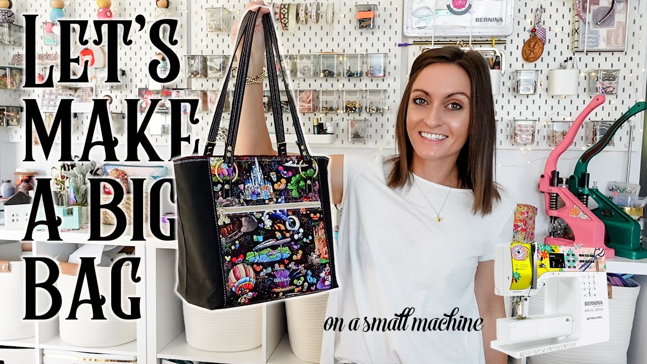 This Bag Is So Fancy and So Easy To Make! Sewing The Muerqo Tote On A Small Beginner Sewing Machine!