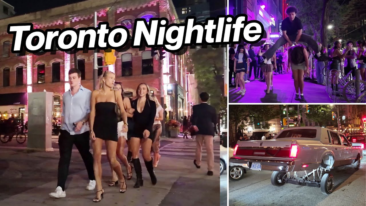 Toronto’s King Street West  Street on a Friday Night Walk (Aug 2025)