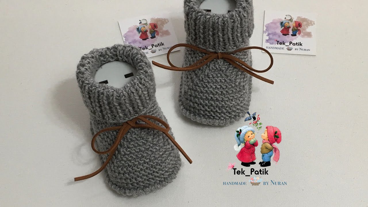 Kolay Bebek Bot Patik Yapılışı / Şiş ile Kolay Bebek Patik Yapımı
