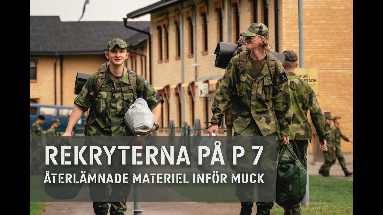 Rekryterna på P 7 återlämnade materiel inför Muck