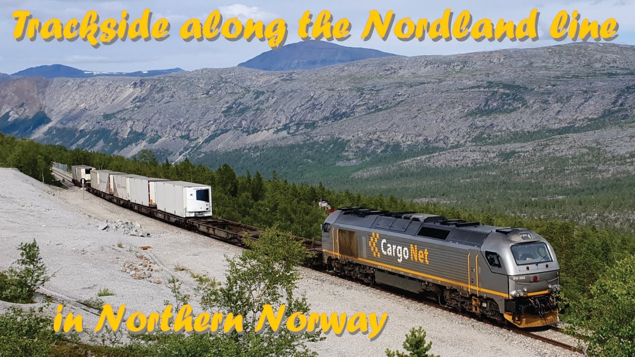 Trackside along the Nordland line (Nordlandsbanen) in Norway