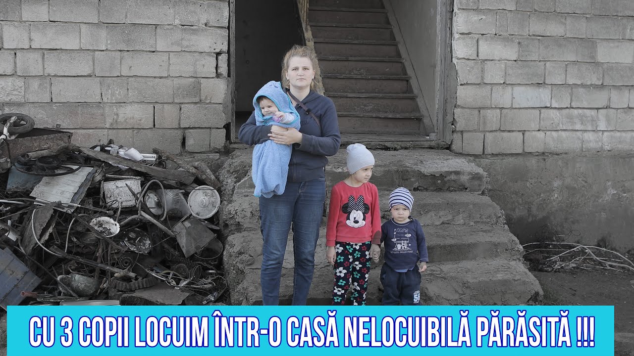 Cu 3 copii locuim într-o casă nelocuibilă părăsită !!!