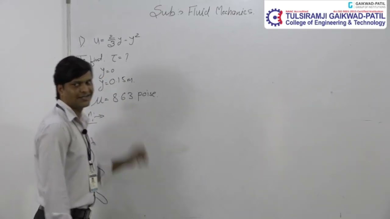 Newton’s Law of Viscosity | Fluid Mechanics Lecture | Prof. Vishwajeet Ambade | TGPCET