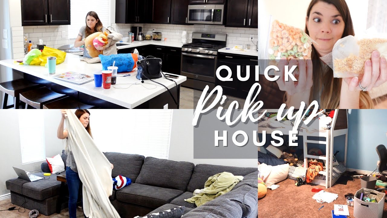 QUICK WHOLE HOUSE PICK UP // CLENAING MOTIVATION // CLEANING MOM