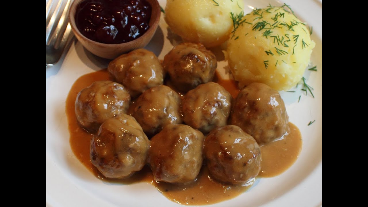 Swedish Meatballs Recipe -- Beef & Pork Meatballs with Creamy Brown Gravy