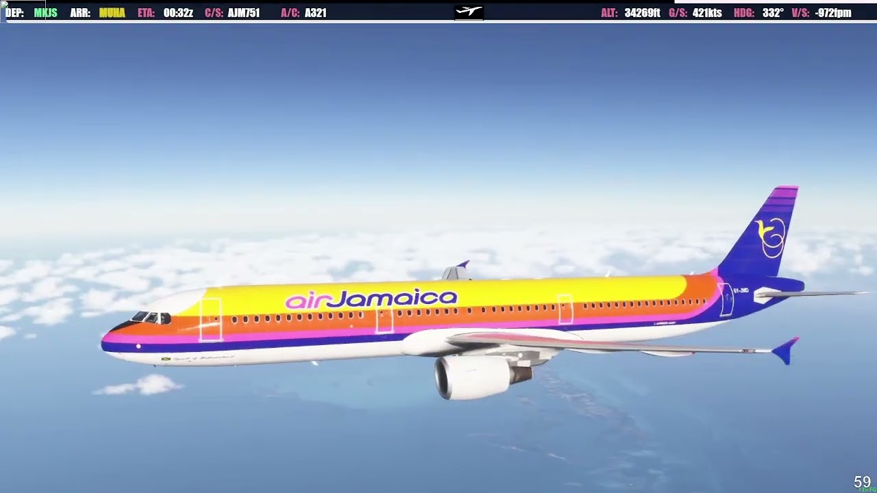 SANGSTER INTL to JOSE MARTI INTL   A321   MSFS 2024