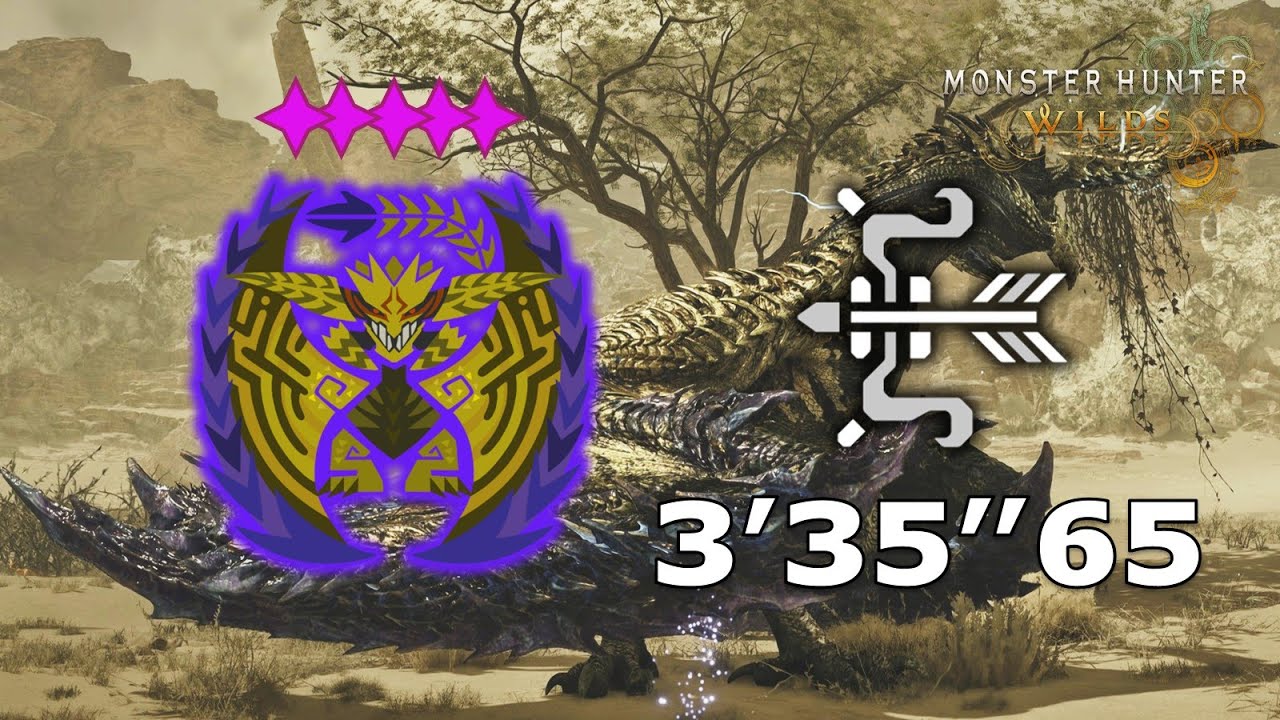 【MHWilds】煌雷龍 弓 ★8✦5歷戰 3'35''65/ Tempered Rey Dau Bow Solo/ 歴戦レ・ダウ