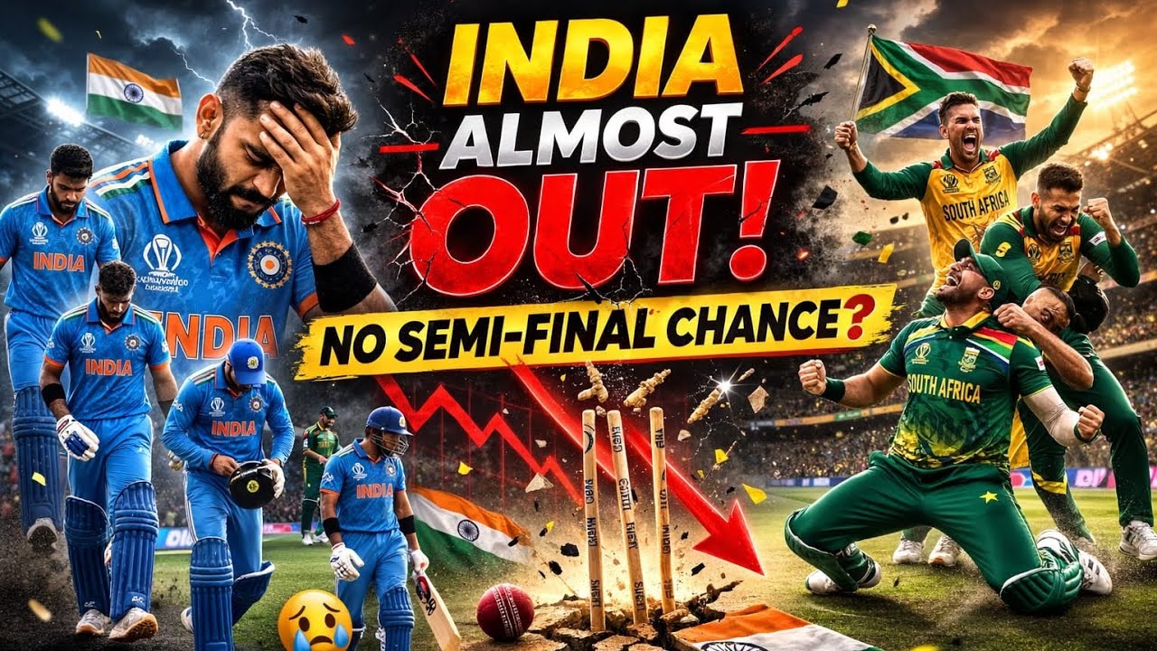 India in BIG Trouble! -3.08 NRR After South Africa Defeat | Semi Final Dream Over?